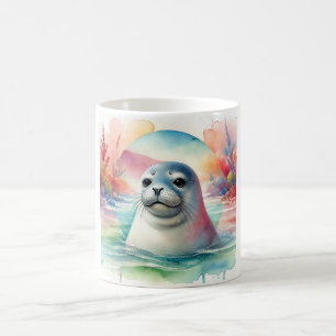 Mediterranean monk seal serenity 210824AREF111 - W Coffee Mug