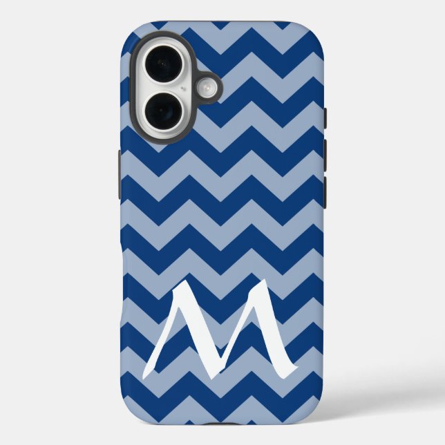 Mediterranean Moroccan Moods Chevrons w/ Monogram Case-Mate iPhone Case (Back)