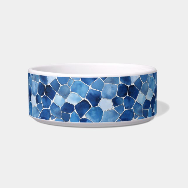 Mediterranean Mosaic Ceramic Pet Bowl (Front)