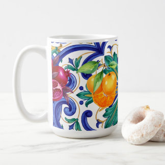 Mediterranean Mosaic lemon fruit Coffee Mug