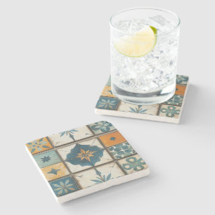 Mediterranean Mosaic Tile Stone Coaster
