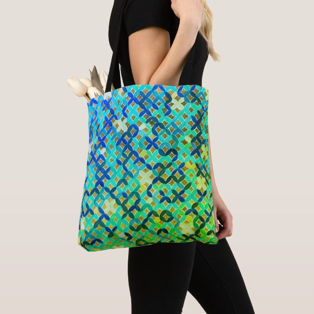 Mediterranean Mosaic Tote Bag (Close Up)