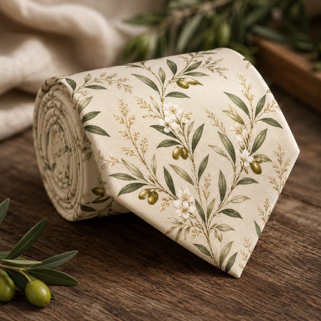 Mediterranean Olive Grove Wedding Tie (Creator Uploaded)