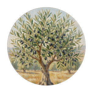 Mediterranean Olive Tree Landscape Cutting Board