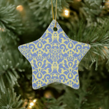 Mediterranean Pattern - Blue and Yellow Ornament