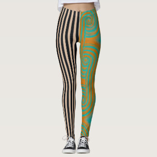 Mediterranean Pool Water, Classic Stripes & Greek Leggings
