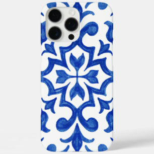 Mediterranean Portuguese Blue Tile iPhone 16 Pro Max Case