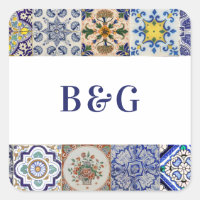 Mediterranean Portuguese Tiles Wedding Favour