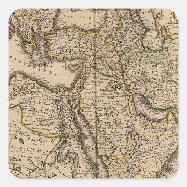 Mediterranean Region Square Sticker (Front)