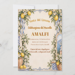 Mediterranean Romance Wedding Invitation