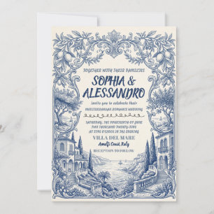 Mediterranean Romance Wedding Invitation