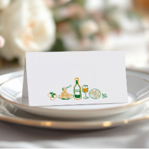 Mediterranean Rustic Italian Place Card
