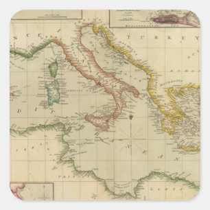 Mediterranean Sea 6 Square Sticker