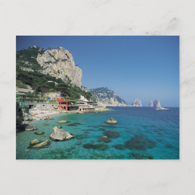 Mediterranean Sea Coast Beach of Italy Postcard (Front)
