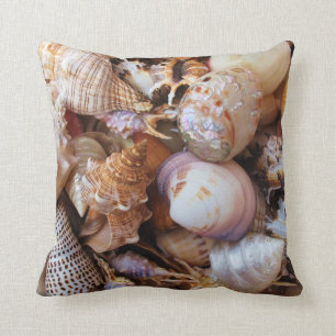 Mediterranean sea shells cushion
