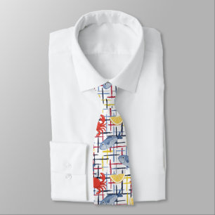 Mediterranean Seafood Market Pattern (1) Tie