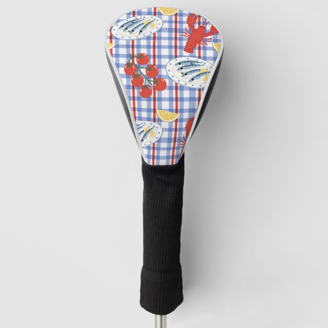 Mediterranean Seafood Market Pattern (3) Golf Head Cover (Front)