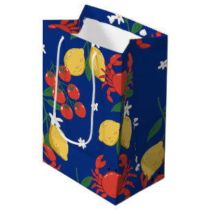Mediterranean Seafood Market Pattern (4) Medium Gift Bag