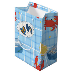 Mediterranean Seafood Market Pattern (6) Medium Gift Bag