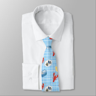 Mediterranean Seafood Market Pattern (6) Tie