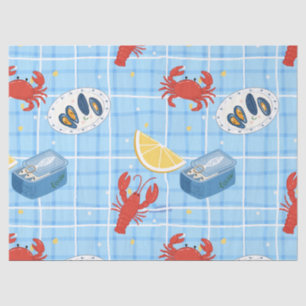 Mediterranean Seafood Market Pattern (6) Tissue Paper