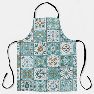 Mediterranean seamless pattern from Moroccan tiles Apron