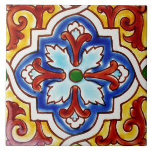 Mediterranean Spanish Ceramic Photo Tile