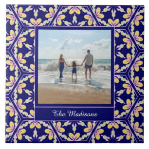 Mediterranean Spanish Pattern   Custom Photo Ceramic Tile