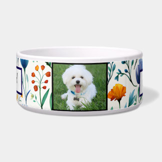 Mediterranean Style Dog Name Bowl