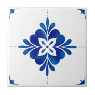 Mediterranean Style Floral  Ceramic Tile