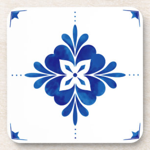 Mediterranean Style Floral Coaster