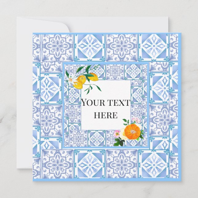 Mediterranean style,lemon,Amalfi style, Announcement (Front)