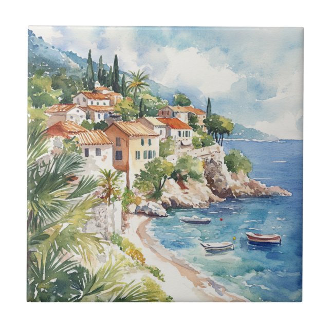 Mediterranean Summer Ceramic Tile (Front)