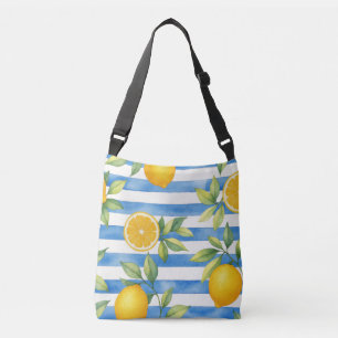 Mediterranean Summer Citrus Kitchen Decor Crossbody Bag