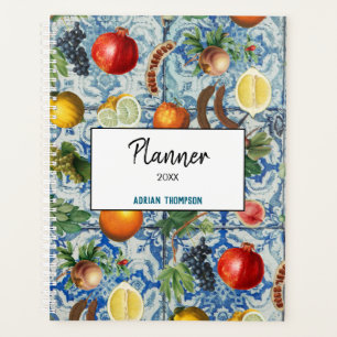 Mediterranean Summer Fruit & Blue  Mosaic Planner