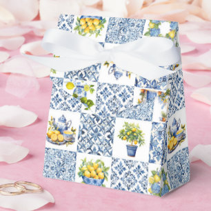 Mediterranean Summer Lemon Pattern  Favour Box