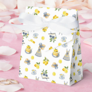 Mediterranean Summer Lemon Pattern  Favour Box