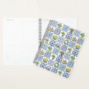 Mediterranean Summer Lemon Pattern  Planner