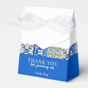 Mediterranean summer modern tile Wedding Favour Bo Box