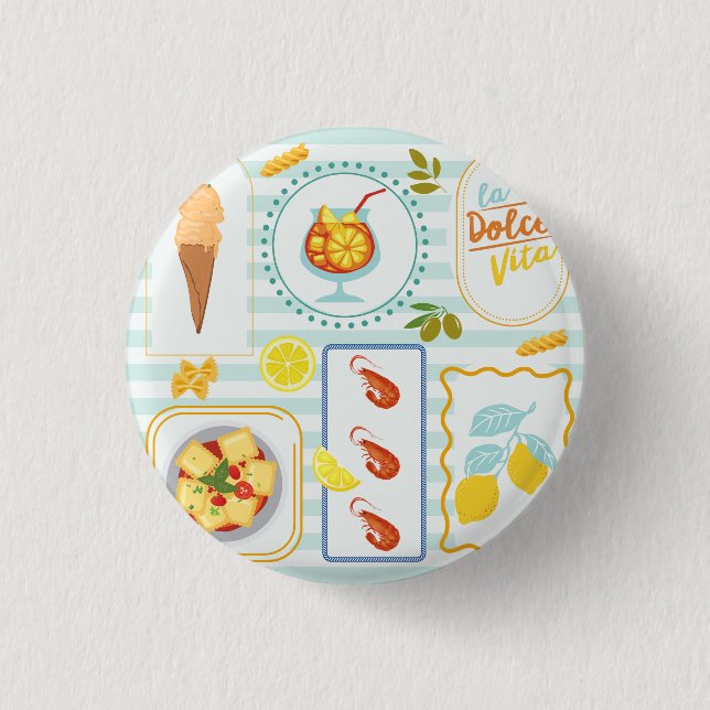Mediterranean Summer Vibes 3 Cm Round Badge (Front)
