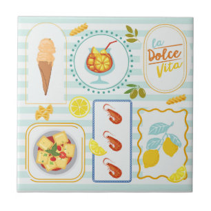 Mediterranean Summer Vibes Ceramic Tile