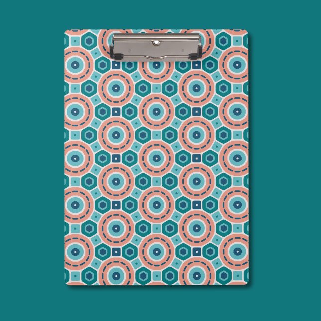 Mediterranean Summer Vibes Geometric Pattern Clipboard (Creator Uploaded)