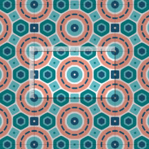 Mediterranean Summer Vibes Geometric Pattern