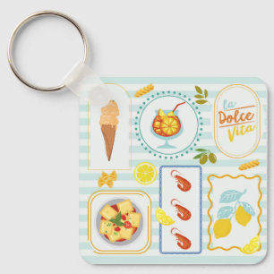 Mediterranean Summer Vibes Key Ring