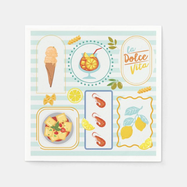 Mediterranean Summer Vibes Napkin (Front)