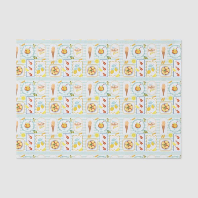 Mediterranean Summer Vibes Tissue Paper (Front)
