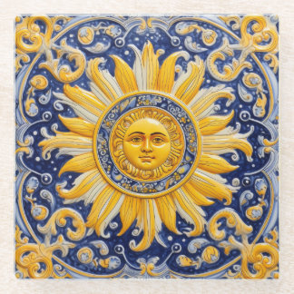 Mediterranean Sun  Glass Coaster