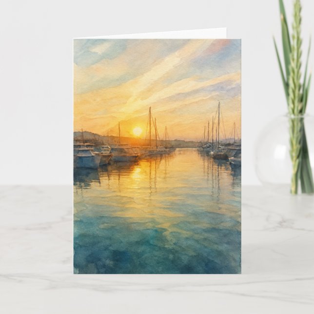 Mediterranean Sunrise blank Card (Front)