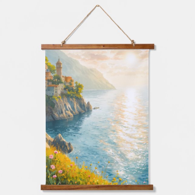 Mediterranean Sunset Hanging Tapestry (Front)