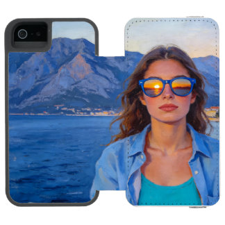 Mediterranean Sunset Reflections – Modern Coastal Incipio Watson™ iPhone 5 Wallet Case